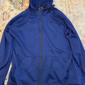 Men’s Nike Dri- Fit Navy Zip Up - Sz Large